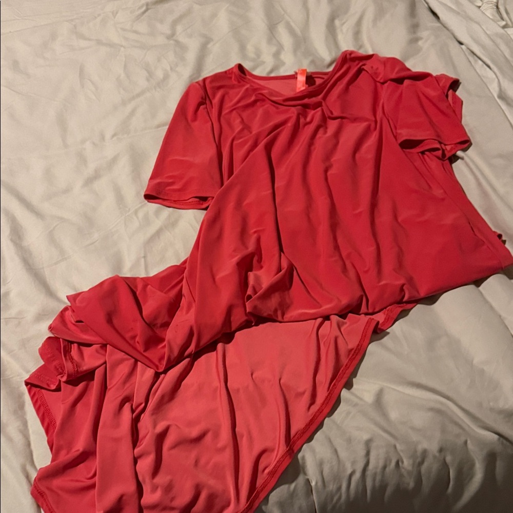 Orange Short Sleeve Dress